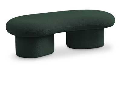 Image for Luka Green Boucle Fabric Bench