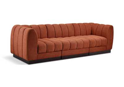 Image for Quinn Cognac Chenille Fabric Modular Sofa