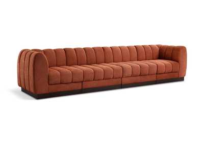 Image for Quinn Cognac Chenille Fabric Modular Sofa