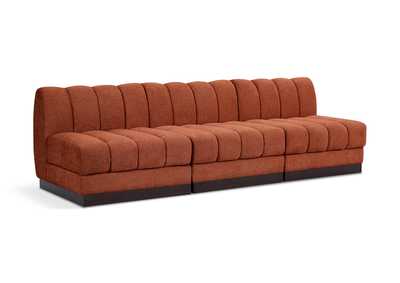 Image for Quinn Cognac Chenille Fabric Modular Sofa