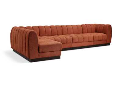 Image for Quinn Cognac Chenille Fabric Modular Sectional