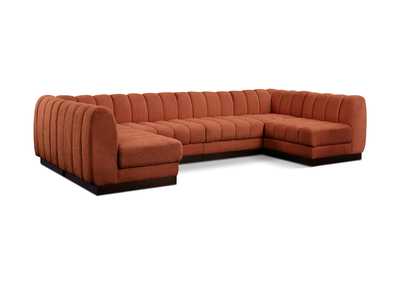 Image for Quinn Cognac Chenille Fabric Modular Sectional