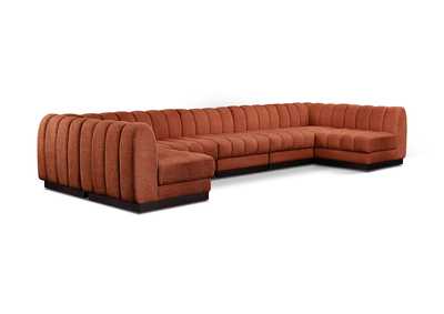 Image for Quinn Cognac Chenille Fabric Modular Sectional