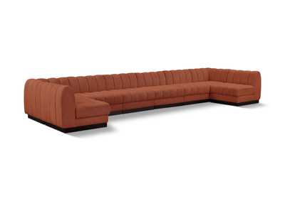 Image for Quinn Cognac Chenille Fabric Modular Sectional