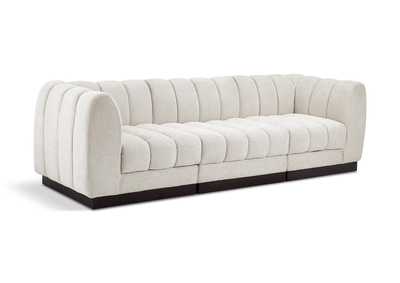 Image for Quinn Cream Chenille Fabric Modular Sofa