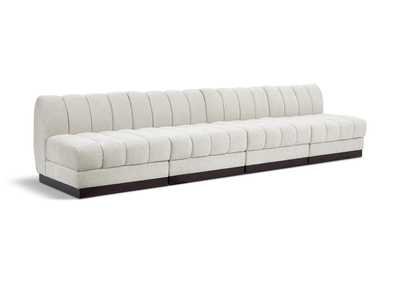 Image for Quinn Cream Chenille Fabric Modular Sofa