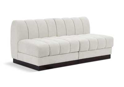 Image for Quinn Cream Chenille Fabric Modular Sofa