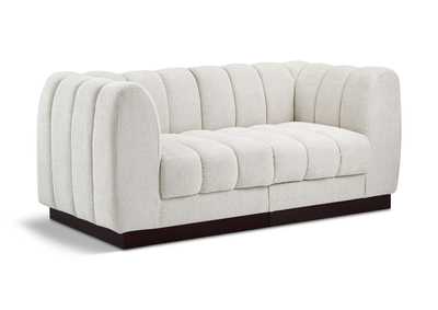 Image for Quinn Cream Chenille Fabric Modular Sofa