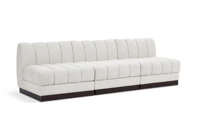 Image for Quinn Cream Chenille Fabric Modular Sofa