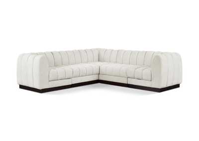 Image for Quinn Cream Chenille Fabric Modular Sectional