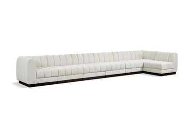 Image for Quinn Cream Chenille Fabric Modular Sectional