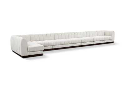 Image for Quinn Cream Chenille Fabric Modular Sectional