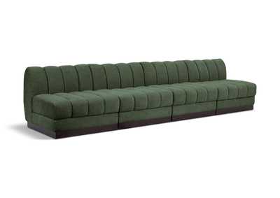 Image for Quinn Green Chenille Fabric Modular Sofa