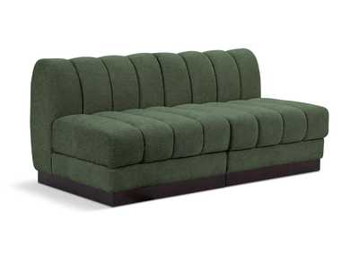 Image for Quinn Green Chenille Fabric Modular Sofa