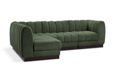 Image for Quinn Green Chenille Fabric Modular Sectional