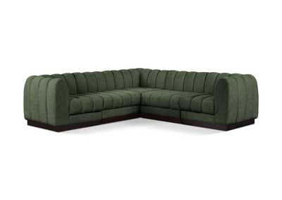 Image for Quinn Green Chenille Fabric Modular Sectional