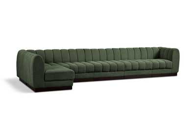 Image for Quinn Green Chenille Fabric Modular Sectional