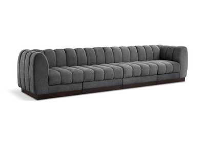 Image for Quinn Grey Chenille Fabric Modular Sofa