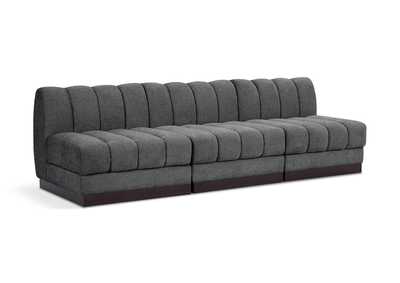 Image for Quinn Grey Chenille Fabric Modular Sofa