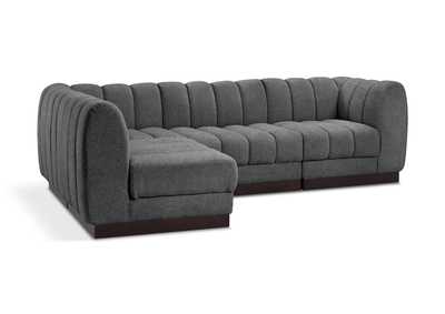 Image for Quinn Grey Chenille Fabric Modular Sectional