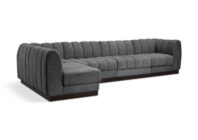 Image for Quinn Grey Chenille Fabric Modular Sectional