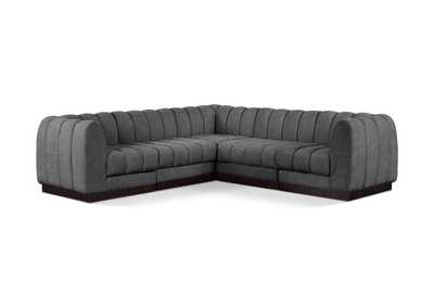 Image for Quinn Grey Chenille Fabric Modular Sectional