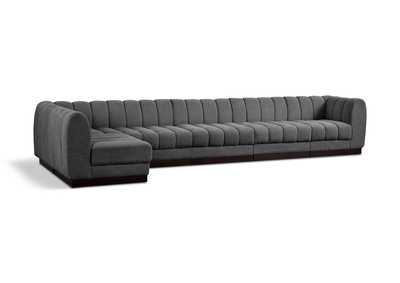 Image for Quinn Grey Chenille Fabric Modular Sectional