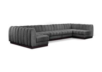 Image for Quinn Grey Chenille Fabric Modular Sectional