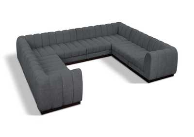 Image for Quinn Grey Chenille Fabric Modular Sectional