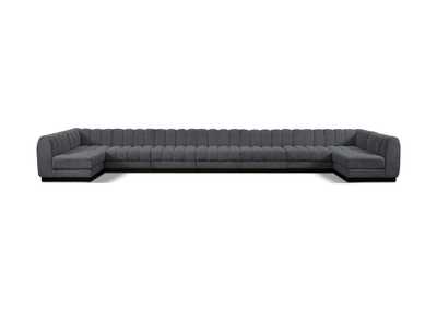 Image for Quinn Grey Chenille Fabric Modular Sectional