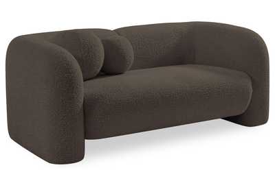 Image for Emory Brown Boucle Fabric Loveseat