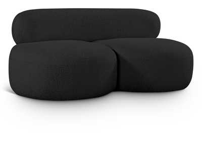 Image for Venti Black Boucle Fabric Loveseat