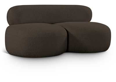 Image for Venti Brown Boucle Fabric Loveseat