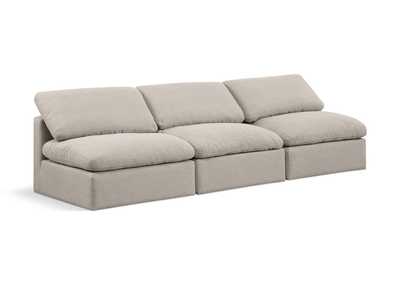 Image for Indulge Beige Linen Textured Fabric Modular Sofa