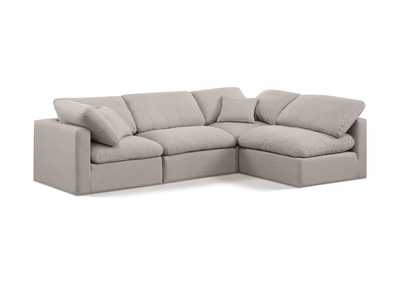 Image for Indulge Beige Linen Textured Fabric Modular Sectional