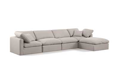 Image for Indulge Beige Linen Textured Fabric Modular Sectional