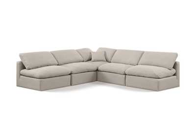 Image for Indulge Beige Linen Textured Fabric Modular Sectional