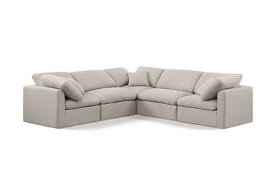 Image for Indulge Beige Linen Textured Fabric Modular Sectional