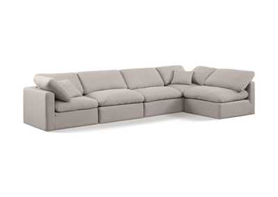 Image for Indulge Beige Linen Textured Fabric Modular Sectional