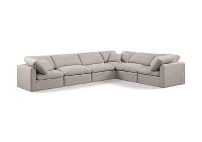 Image for Indulge Beige Linen Textured Fabric Modular Sectional