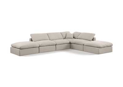 Image for Indulge Beige Linen Textured Fabric Modular Sectional