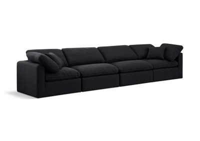 Image for Indulge Black Linen Textured Fabric Modular Sofa