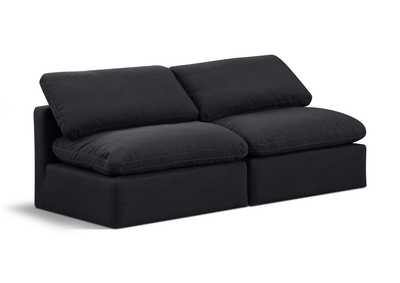 Image for Indulge Black Linen Textured Fabric Modular Sofa