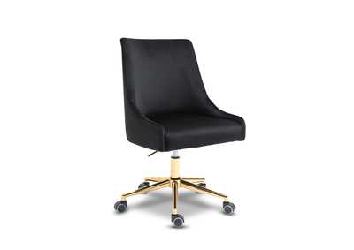 Image for Karina Black Velvet Office Chair