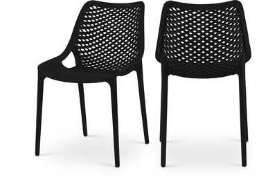 Mykonos Black Outdoor Patio Dining Chair Set of 4