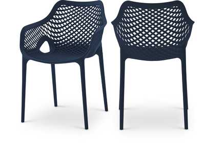 Mykonos Navy Outdoor Patio Dining Chair Set of 4