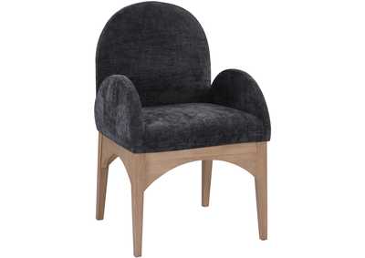 Image for Waldorf Black Chenille Fabric Dining Chair