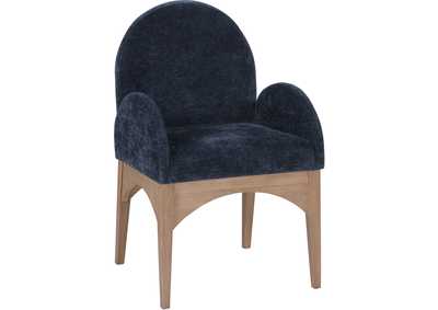 Image for Waldorf Navy Chenille Fabric Dining Chair