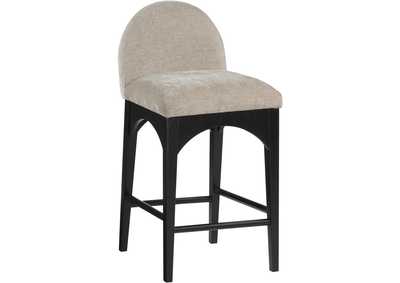 Image for Waldorf Beige Chenille Fabric Stool