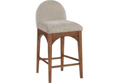 Image for Waldorf Beige Chenille Fabric Stool